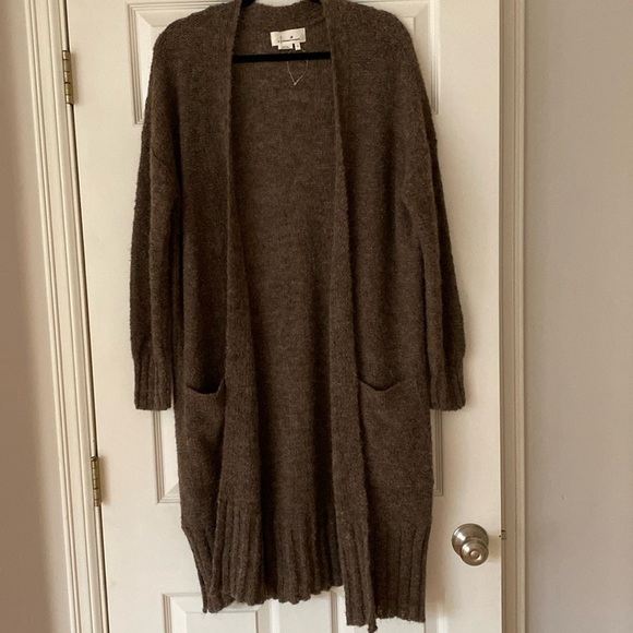 Anthropologie Goldie Alpaca Blend Longline Cardigan - Picture 4 of 7